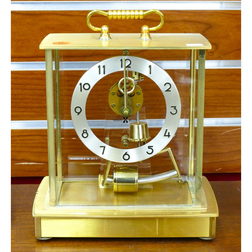 Vintage Herman Miller Brass Shelf Clock 9''x8''