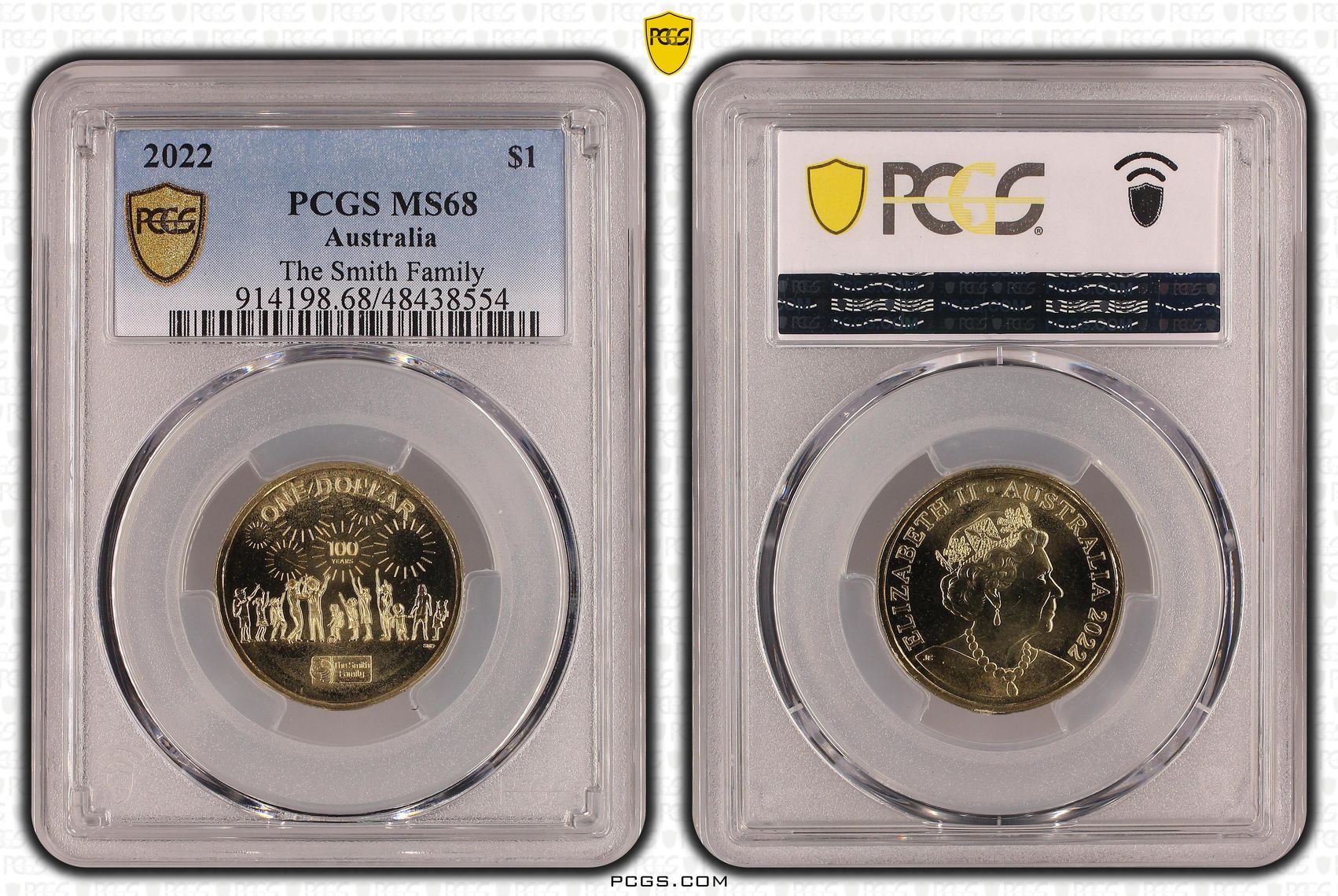 The Smith Family, One Dollar, 2022, PCGS MS68
