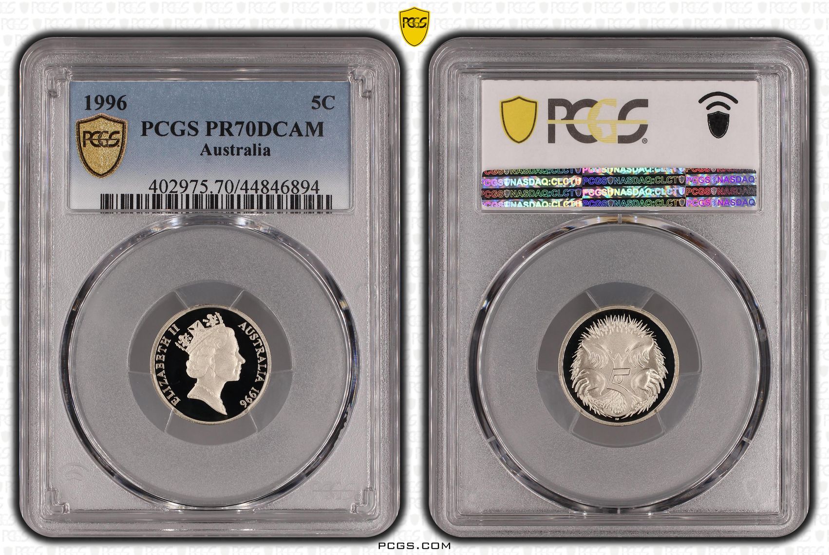 Elizabeth II, Five Cent, 1996, PCGS PR 70DCAM