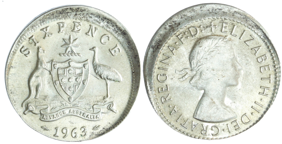 1963 Sixpence