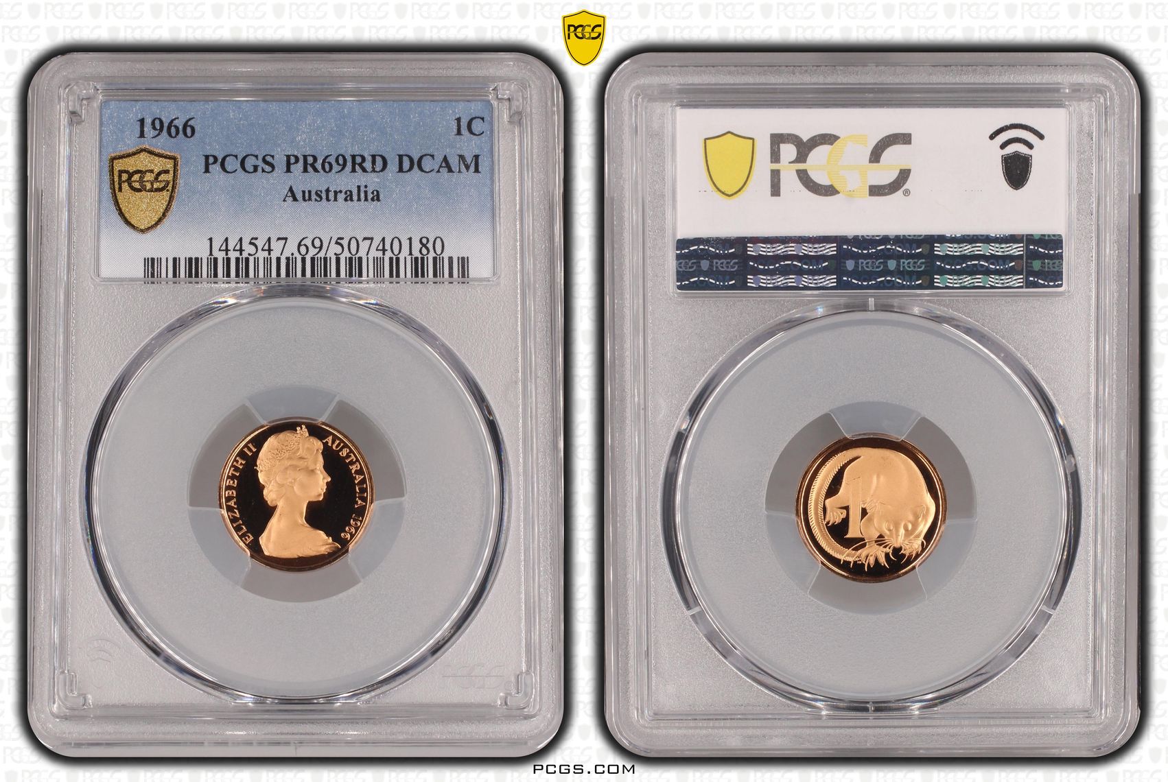 One Cent, 1966, Pcgs Pr69dcam