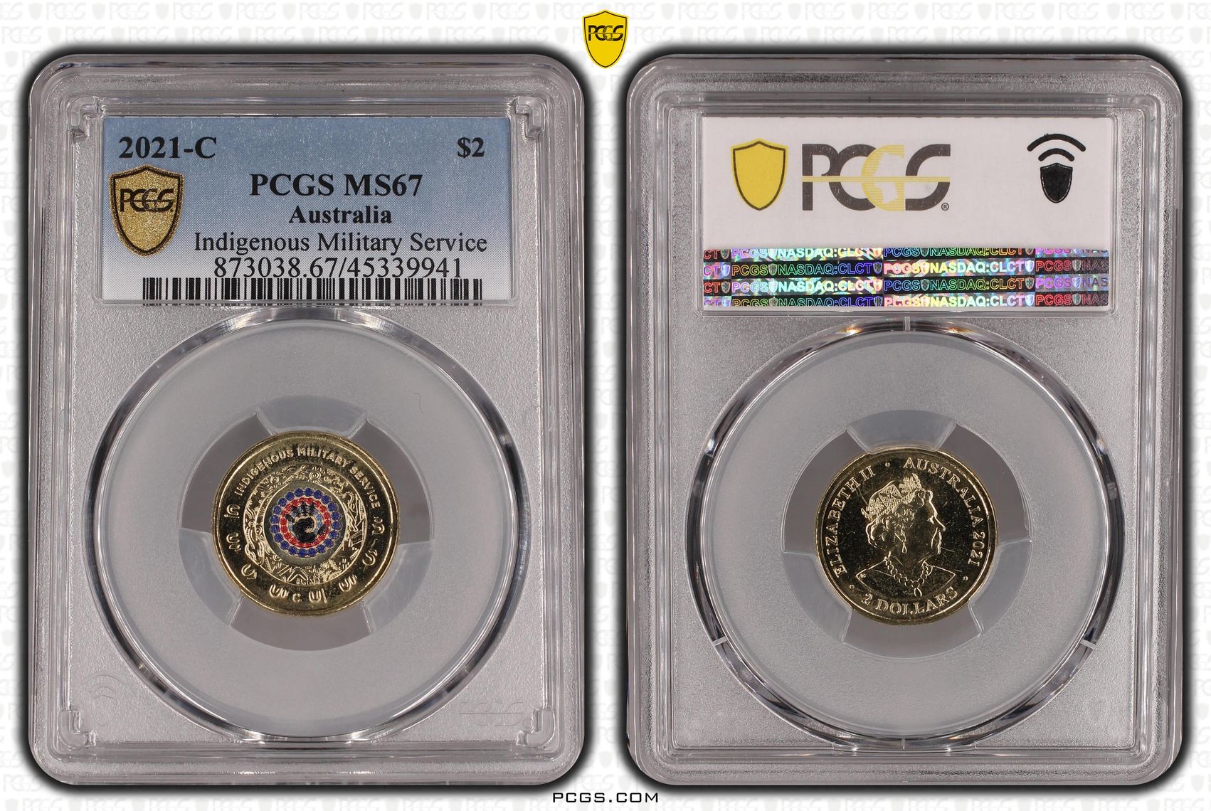 Indigenous Military Service - Colorized, Two Dollar, 2021-C, PCGS MS67