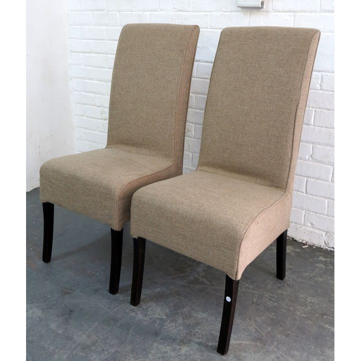 PAIR OF UPHOLSTERED DINING CHAIRS