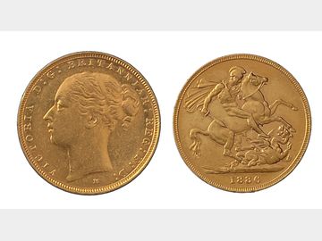1886 Queen Victoria Young Head Melbourne Mint George & Dragon Gold Sovereign. Unrecorded Variety.