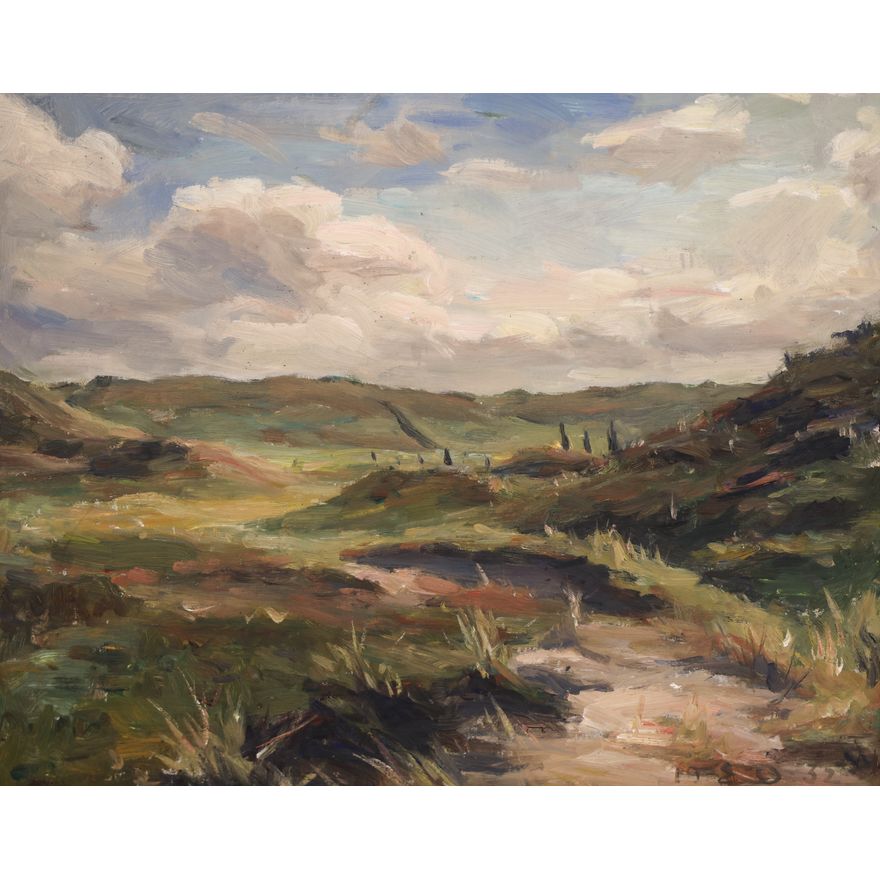 Einar Olsen ''Klitlandskab ved Blokhus'' (Dunes) Oil