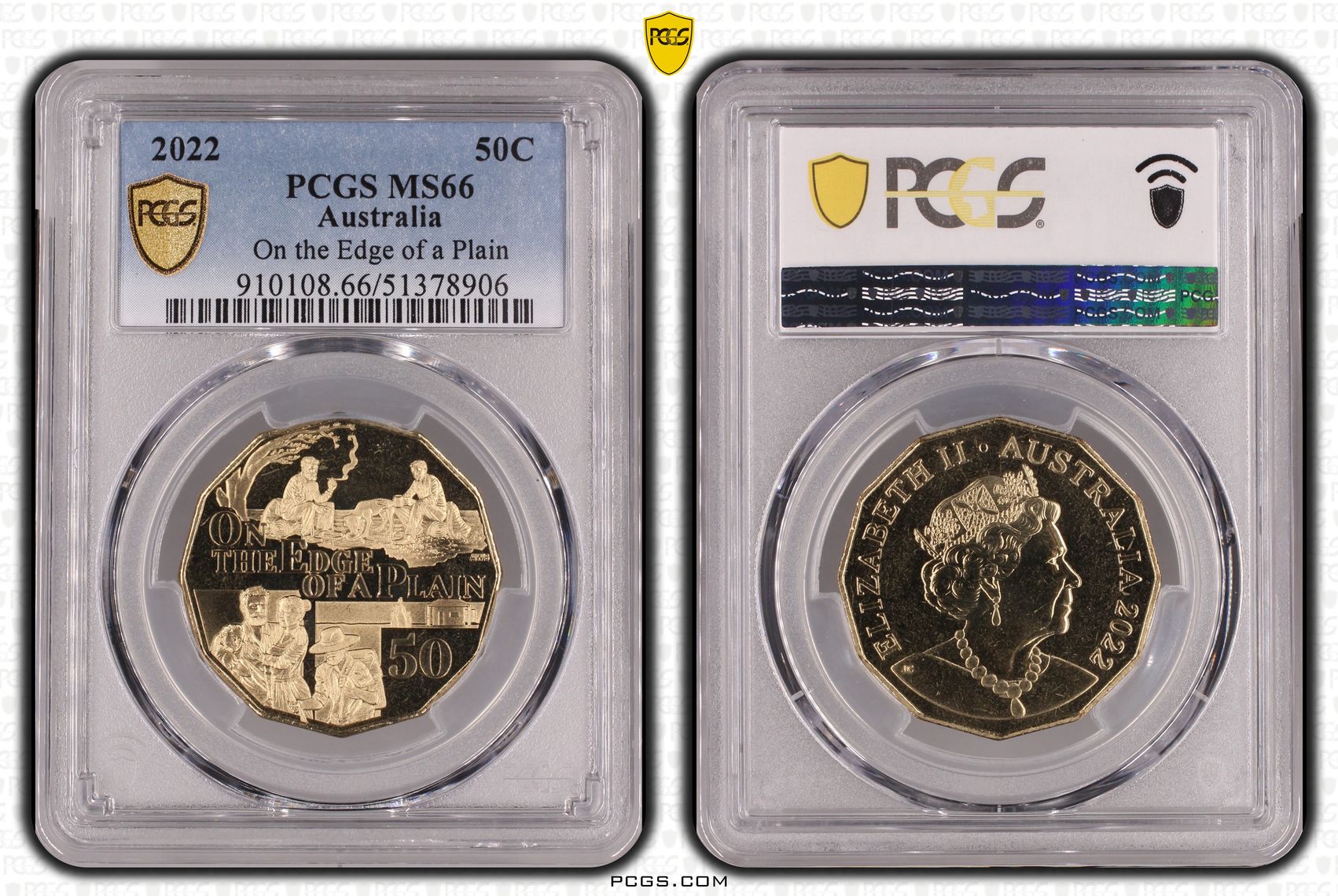 On the Edge of a Plain, Fifty Cent, 2022, PCGS MS66