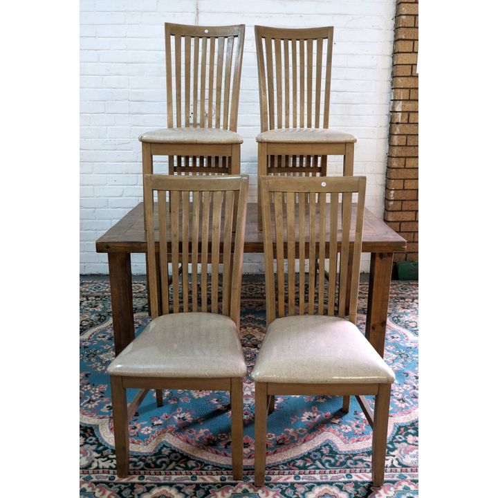 DINING TABLE AND 6 CHAIRS,