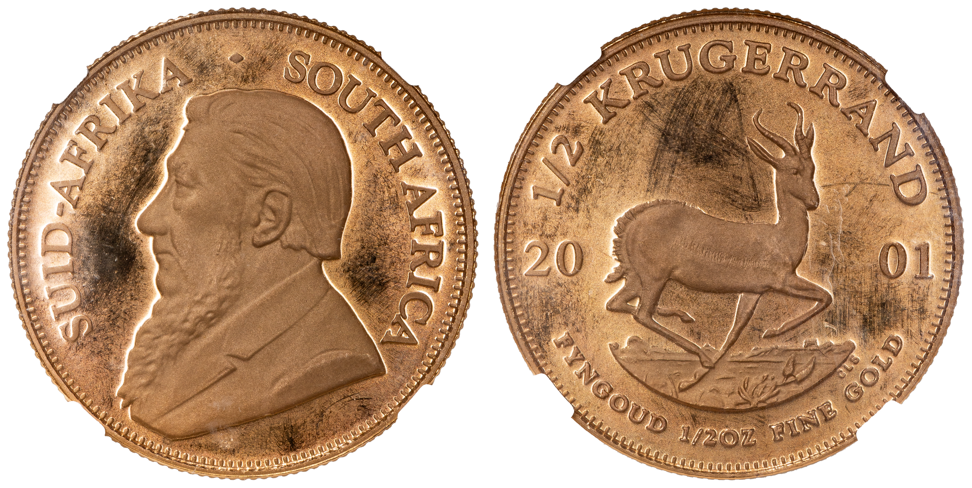 South Africa, Kruger, Half Krugerrand, 2001, NGC PF67 Ultra Cameo