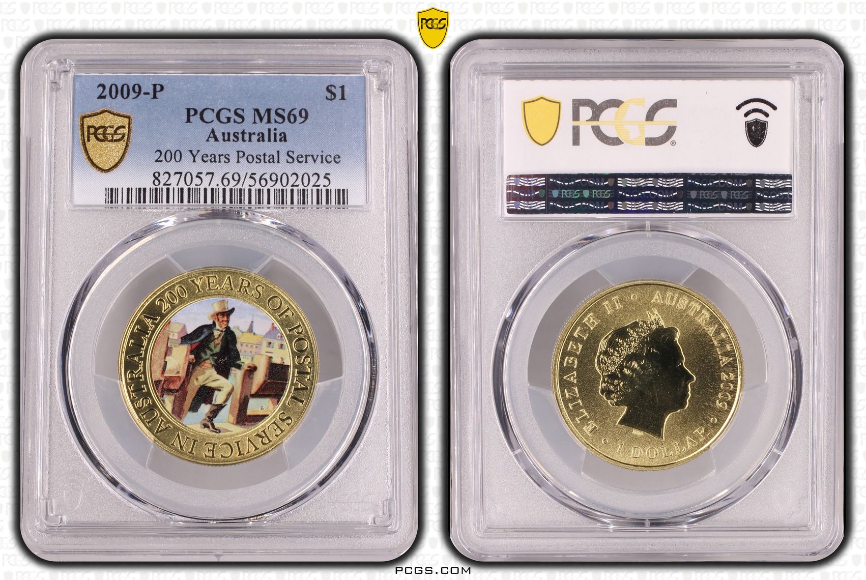 200 Years Postal Service, POP 7/0, One Dollar, 2009-P, PCGS MS69