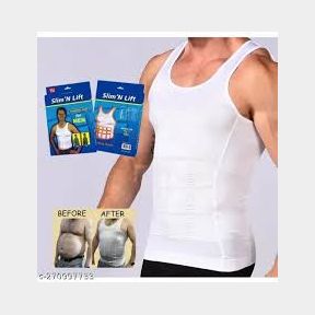 Mens Slimming Body Shaper Vest Shirt Abdomen Slim |