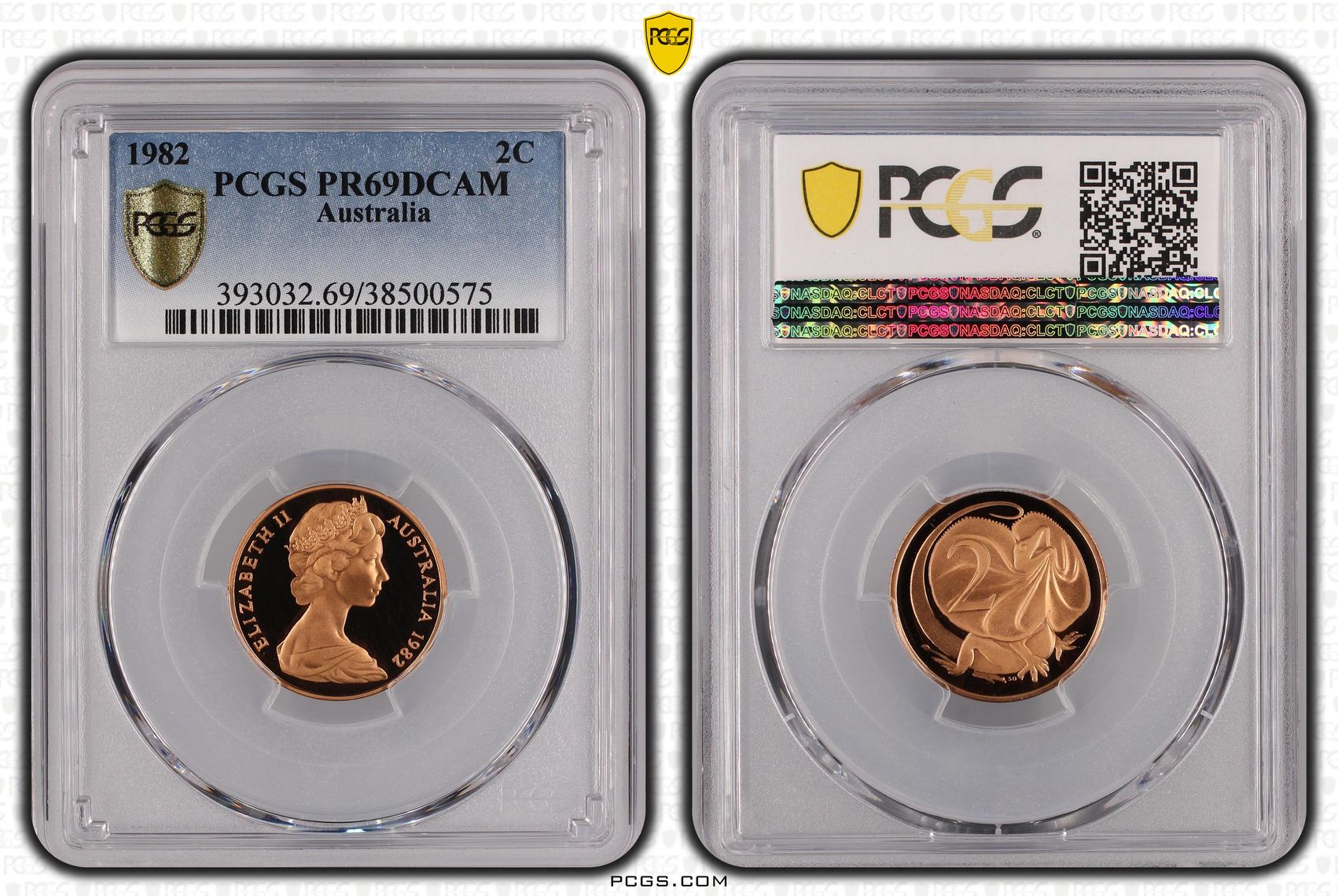 Elizabeth II, Two Cent, 1982, PCGS PR69DCAM