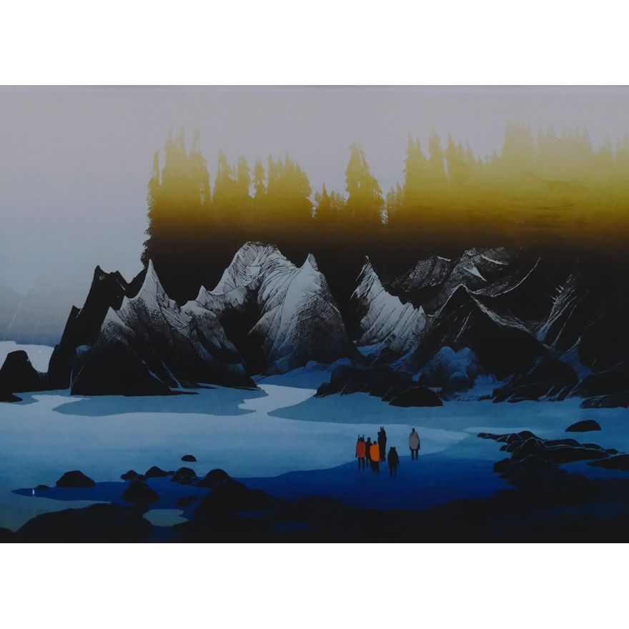 Elton Bennett (1910-1974, WA) 'They Speak by Silence' Plate Signed Serigraph Framed- 23x29''- some scratching