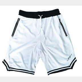 APEY SHORTS FOR MEN - BASKETBALL RUNNING GYM SHORTS - ZIP POCKETS - WHITE L - 52055/23873 - 52055/31742