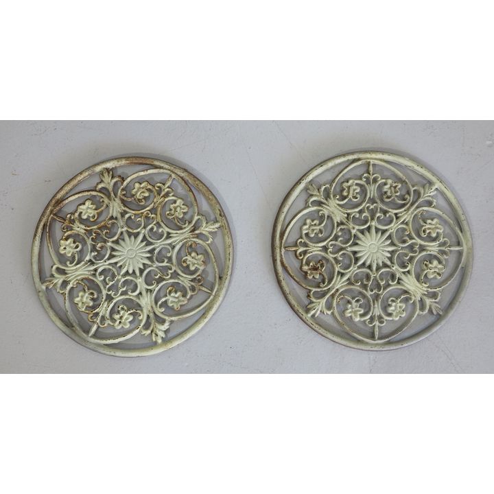 PAIR OF CAST IRON FOOT GRATES