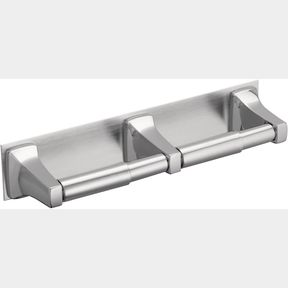 MOEN DONNER CHROME COMMERCIAL IN-LINE DOUBLE ROLL TOILET PAPER HOLDER WALL MOUNT, R5580