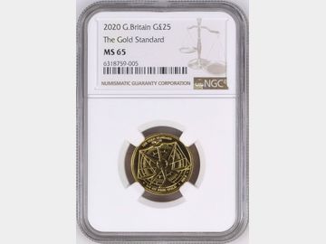 2020 ELIZABETH II 'THE GOLD STANDARD' 1/4oz GOLD 25 POUND COIN MS65