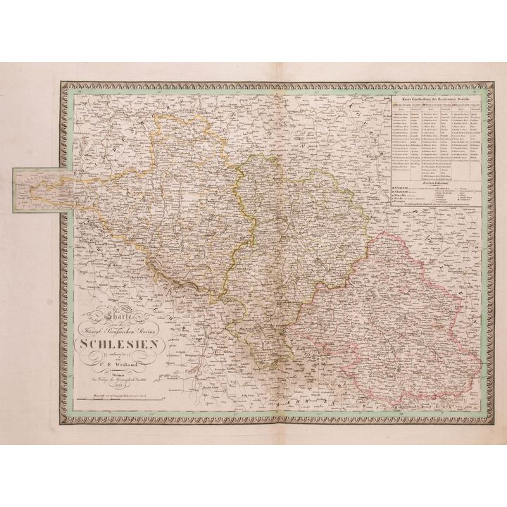 Carl Ferdinand Weiland | Charte von der Königl: Preussischen Provinz Schlesien entworfen…