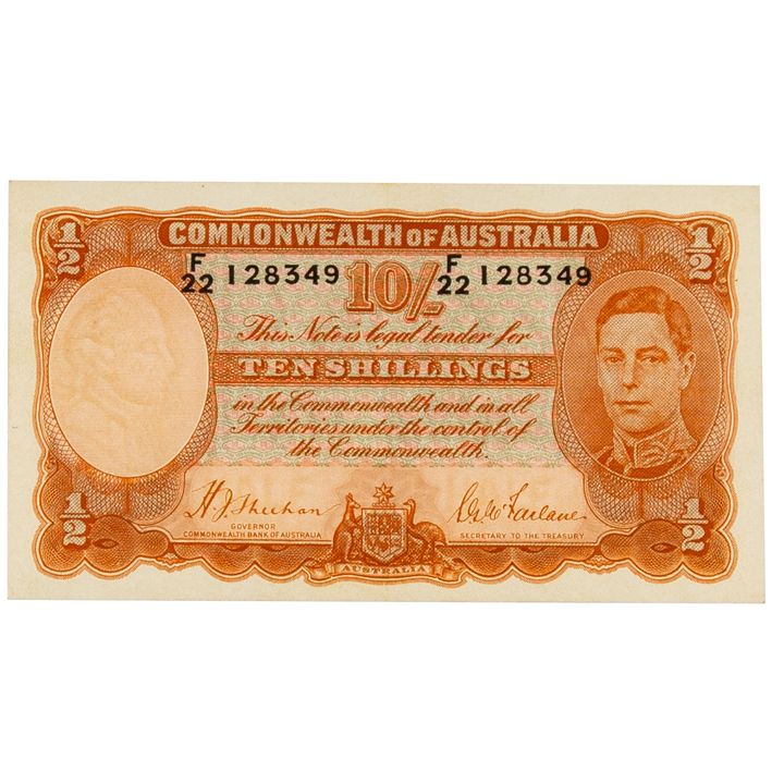 Sheehan/MacFarlane, Ten Shillings, 1939, aEF
