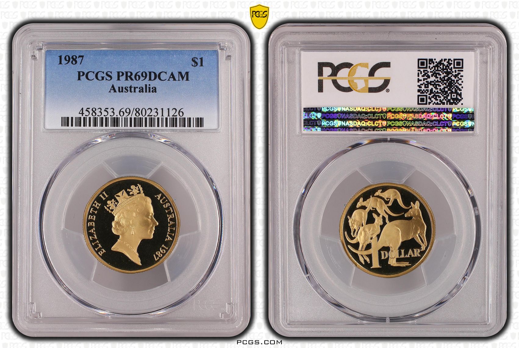 One Dollar, 1987, PCGS PR69DCAM