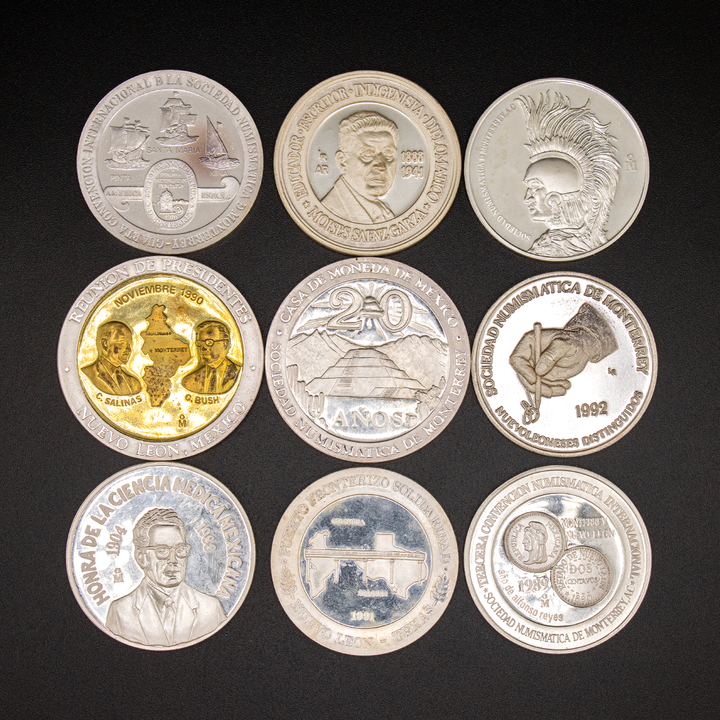 Lote de 9 monedas