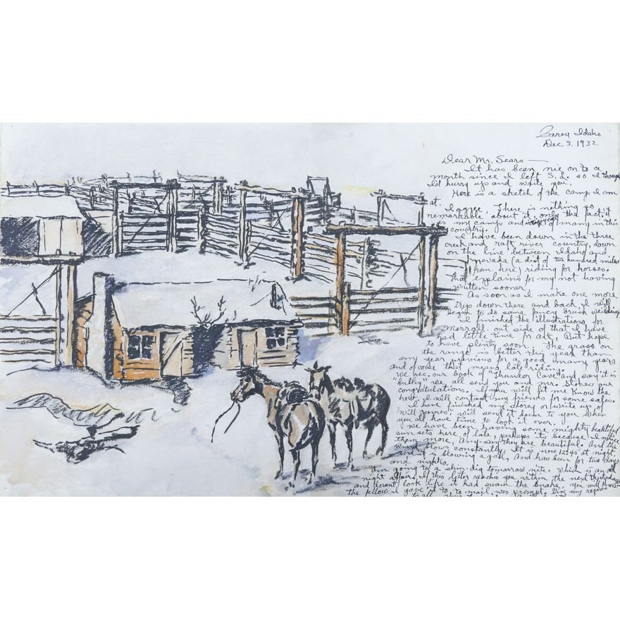 Cecil Smith ''Carey, Idaho Illustrated Letter'' 1932