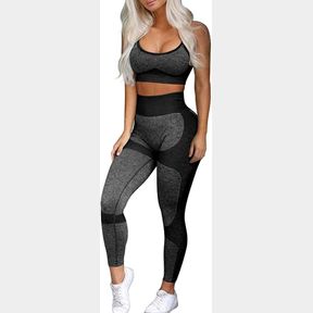 OLCHEE WOMEN S WORKOUT SETS 2 PIECE - SEAMLESS YOGA LEGGINGS AND CROSS-STRAP SPORTS BRA GYM OUTFITS ACTIVEWEAR MATCHING SET LARGE
