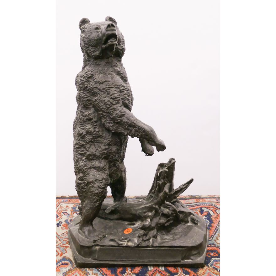 After Lanceray Russian Bear Bronze Sculpture- 21x13''