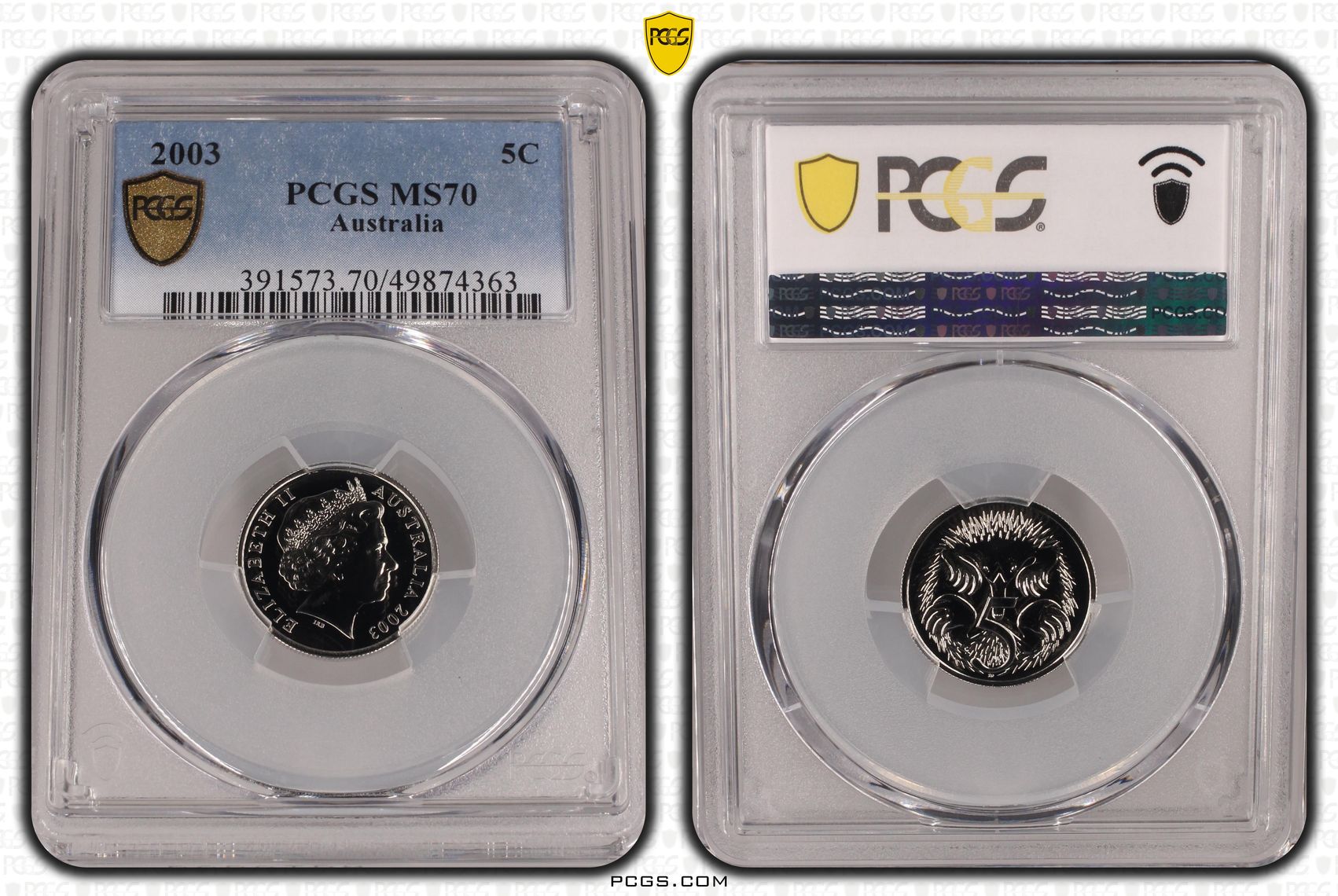 POP 20/0, Five Cent, 2003, PCGS MS70
