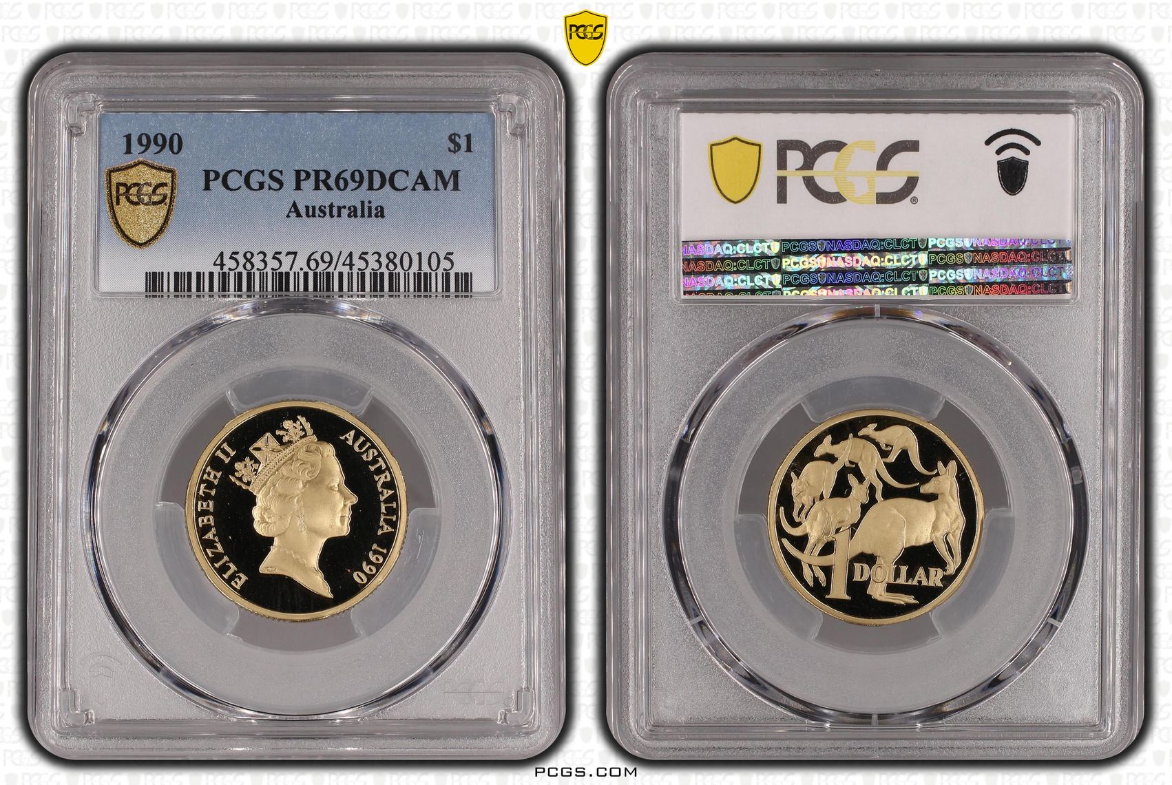 One Dollar, 1990, PCGS PR69DCAM