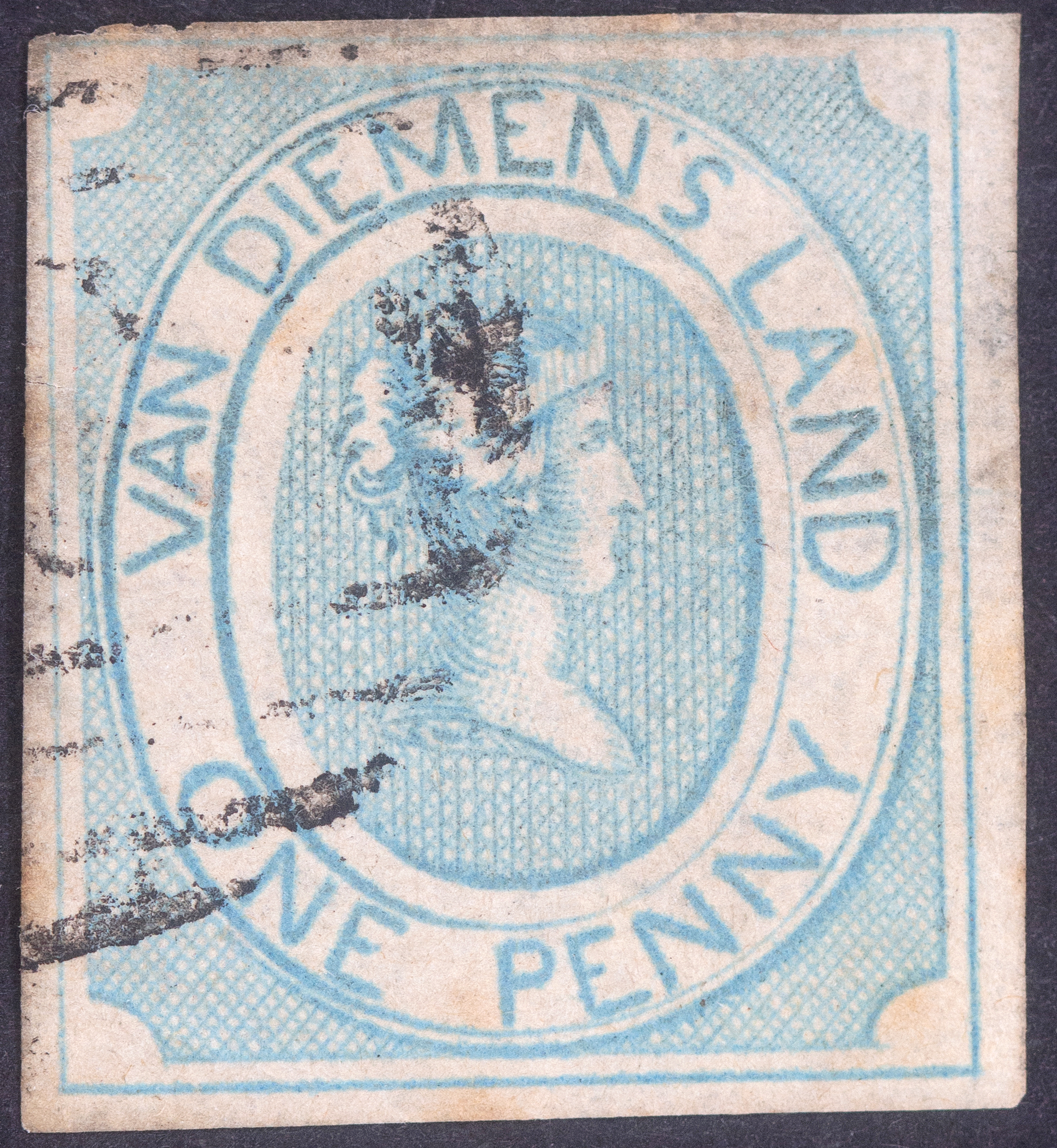 Penny, Pale Blue, 1853, FU