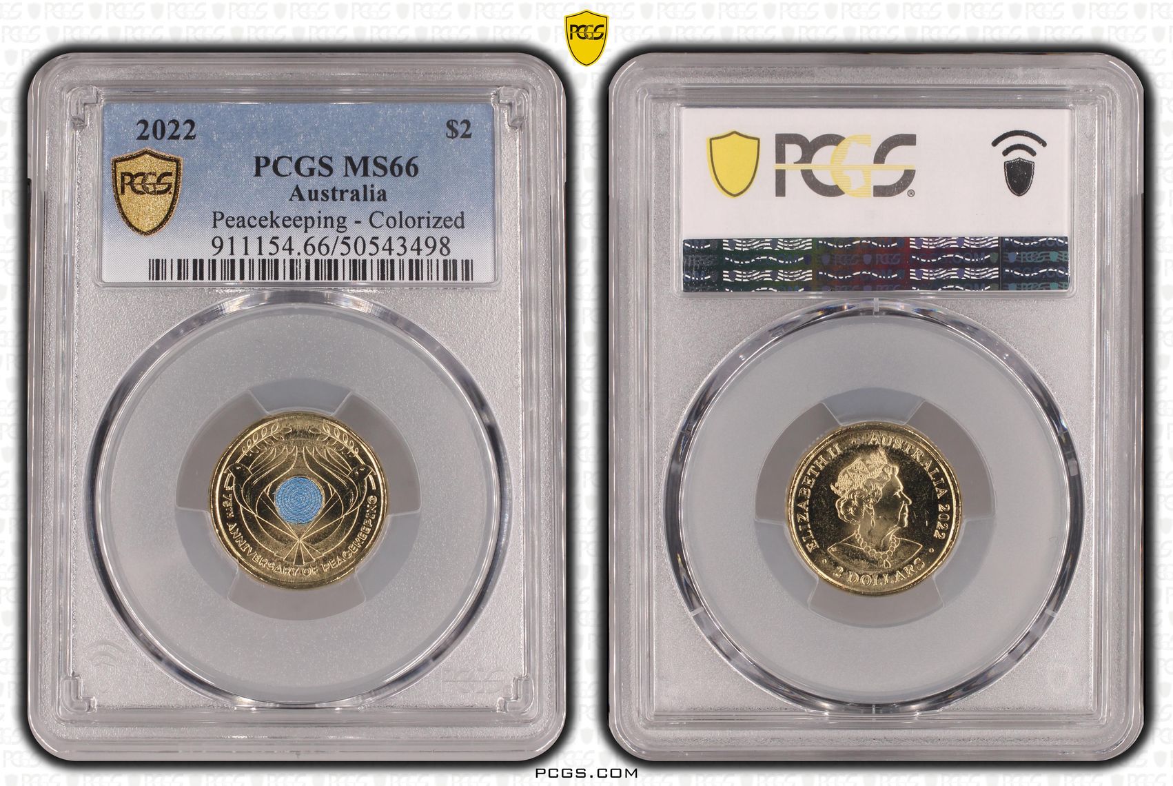 Peacekeeping - Colorized, Two Dollar, 2022, PCGS MS66