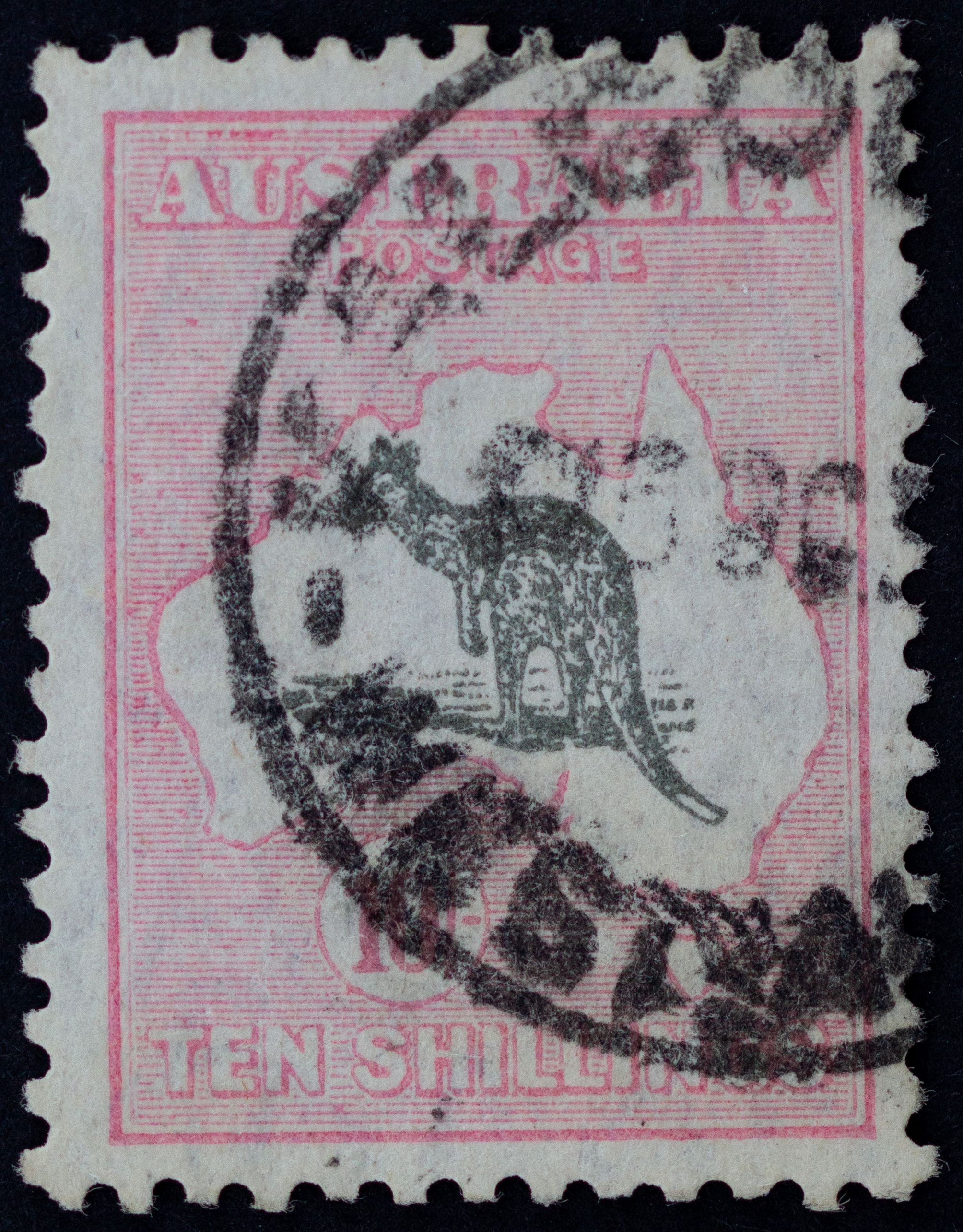 387 · Small Multiple Watermark, Ten Shillings, 1929, Good