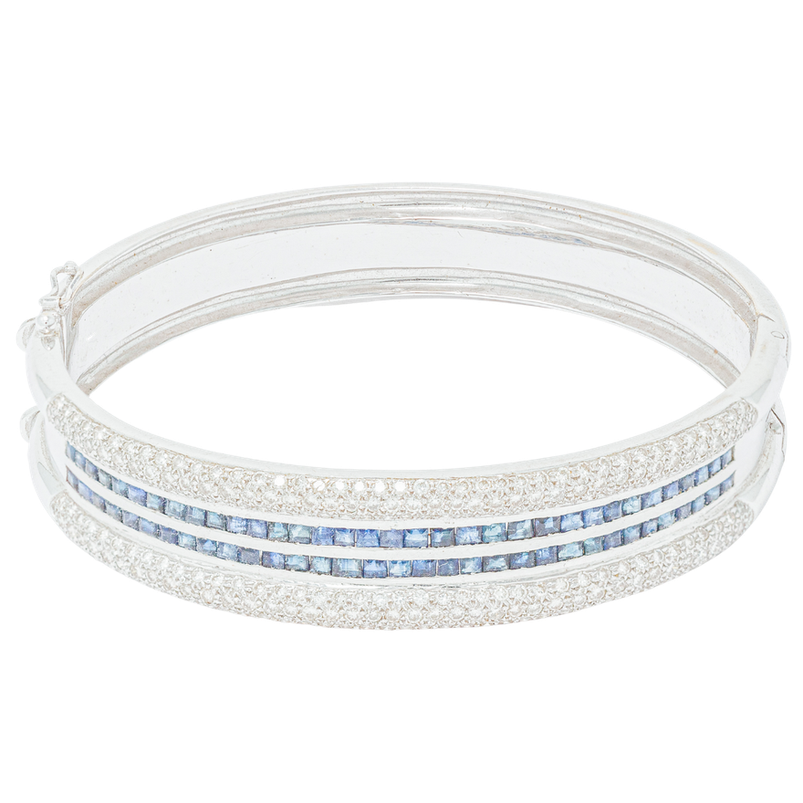 BRAZALETE CON DIAMANTES Y ZAFIROS