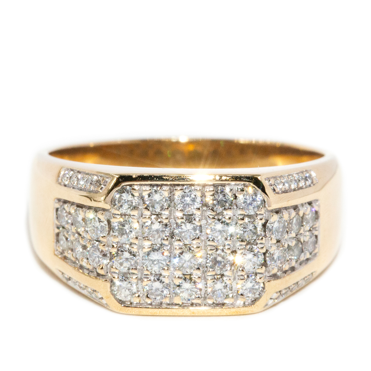 1.00ct Diamond Signet Ring in 10 Carat Gold