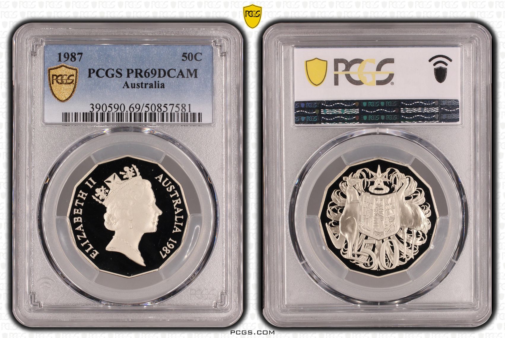 Fifty Cent, 1987, PCGS PR69DCAM