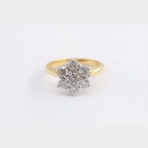 BEAUTIFUL 18CT ROSE GOLD RING WITH 1.00CTS OF BRILLIANT CUT DIAMONDS COULOR H/I CLARITY VS/SI