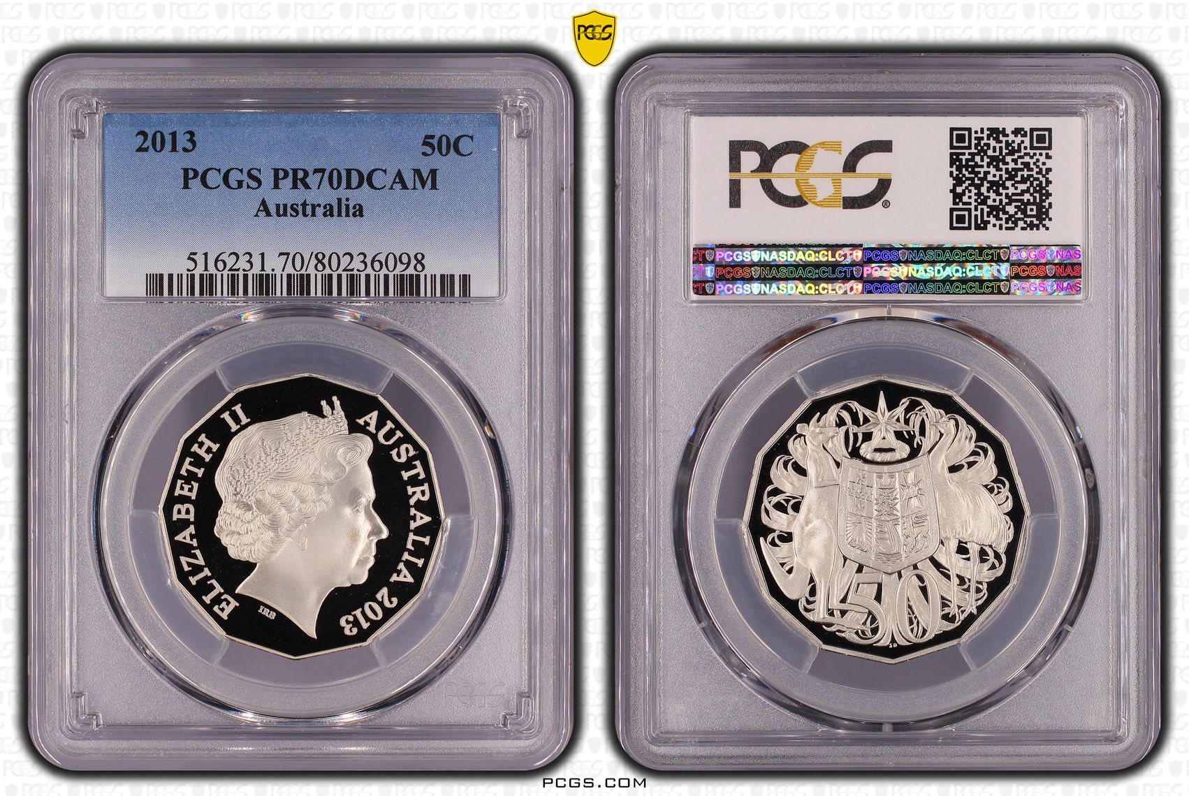Fifty Cent, 2013, PCGS PR70DCAM