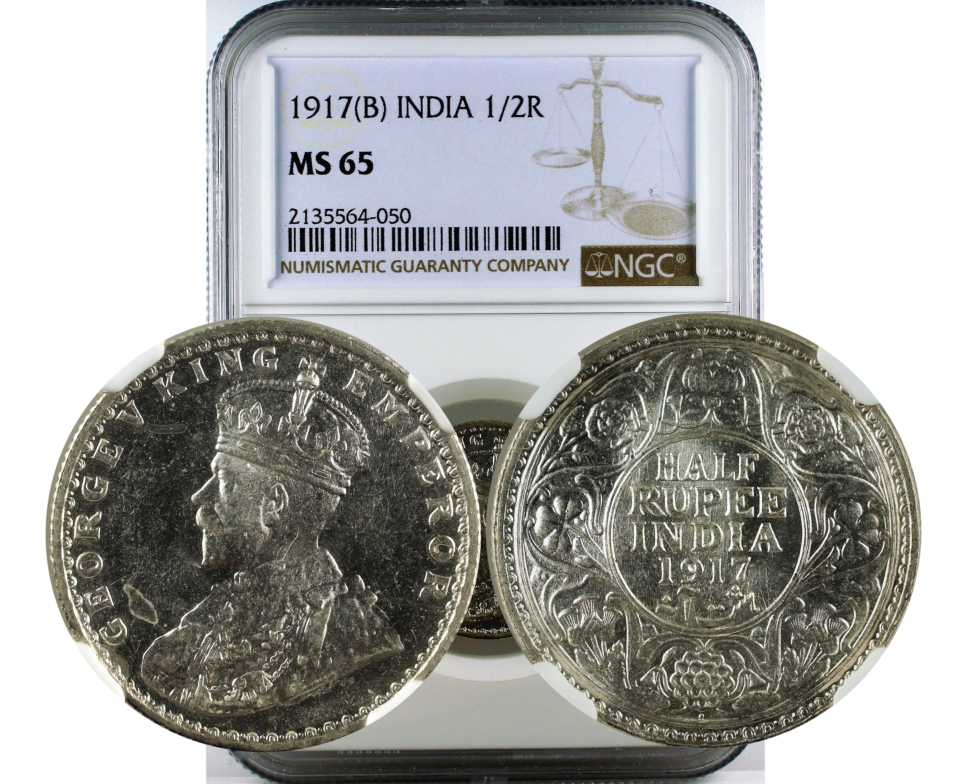 1917(B) INDIA 1/2R MS 65