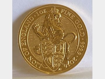 2016 LION OF ENGLAND 1oz QUEENS BEAST 100 POUND COIN