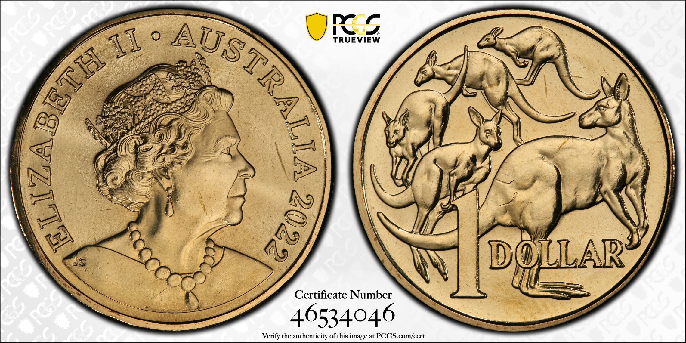 One Dollar, 2022, PCGS MS 67