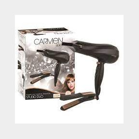 Carmen Studio Duo Hairdryer + Straightener - Black and Gold-51461/3423 B4 (S3)