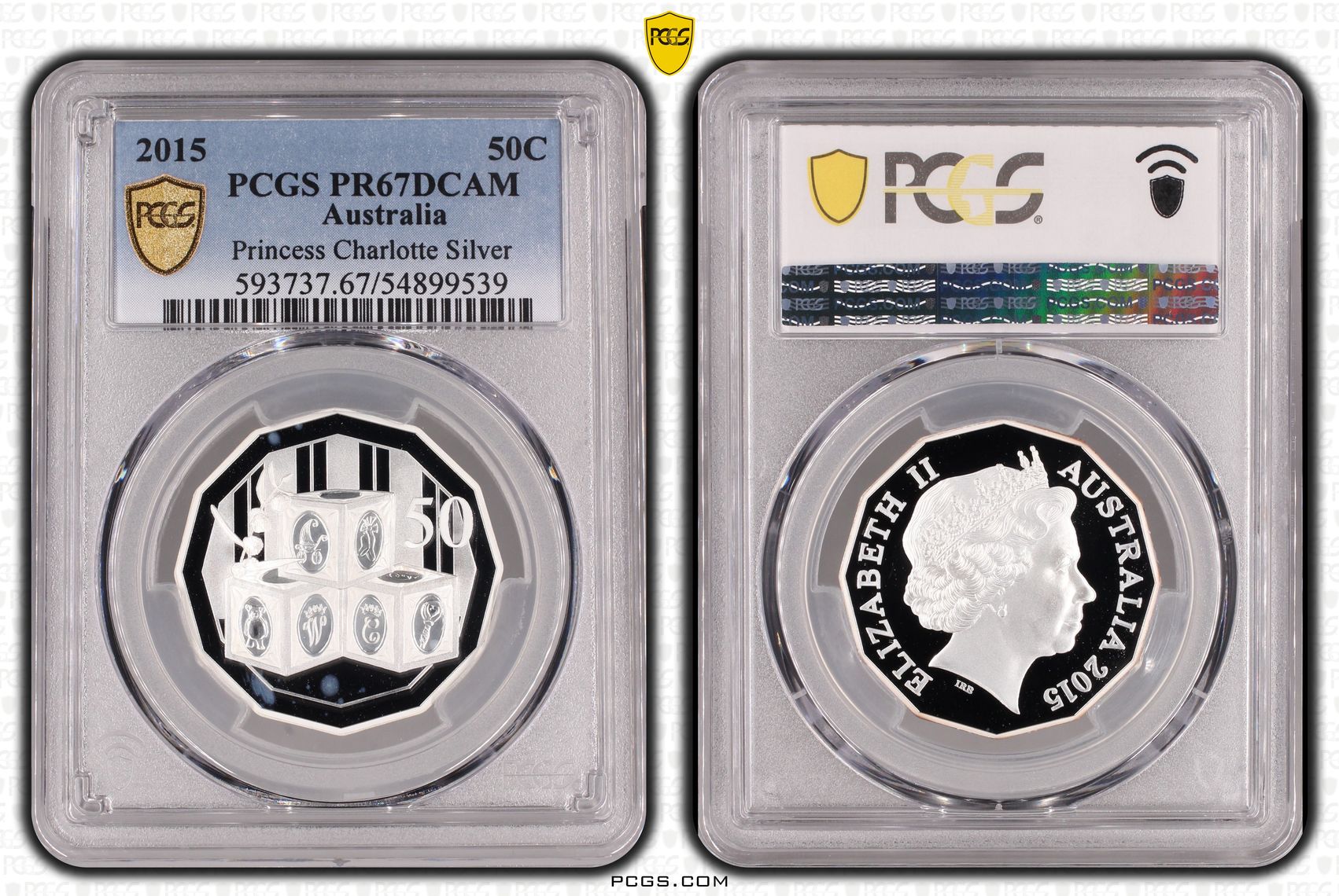 Princess Charlotte Silver, Fifty Cent, 2015, PCGS PR67DCAM