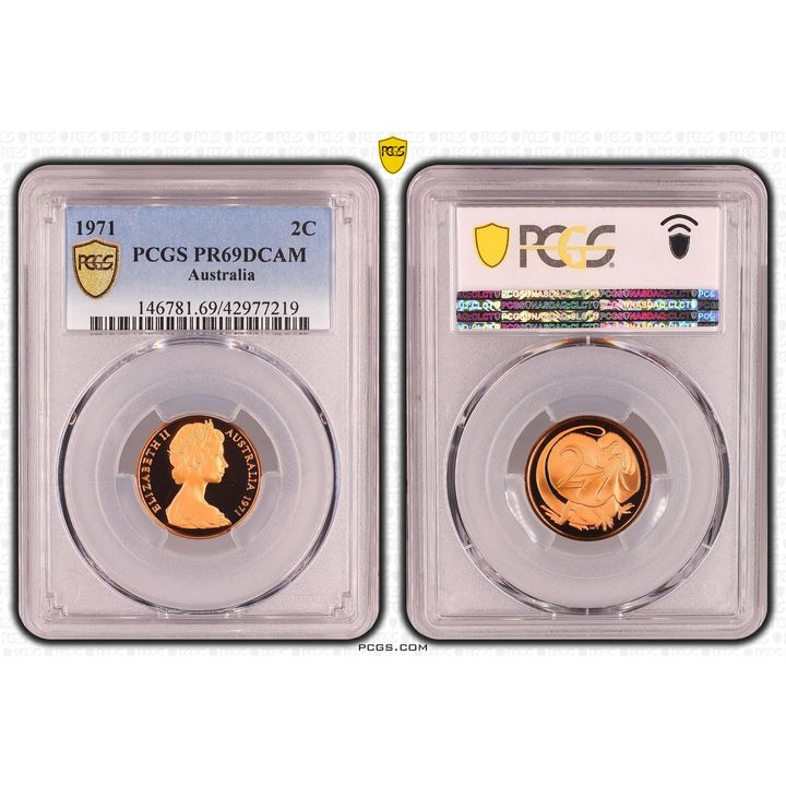 1971 Australia Two Cent, 2c PCGS - PR69DCAM -219