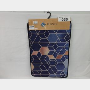 2 PIECE KITCHEN NON-SLIP FLOOR CARPET AREA RUG BATHROOM DOOR MAT SET - SMALL CUBE
