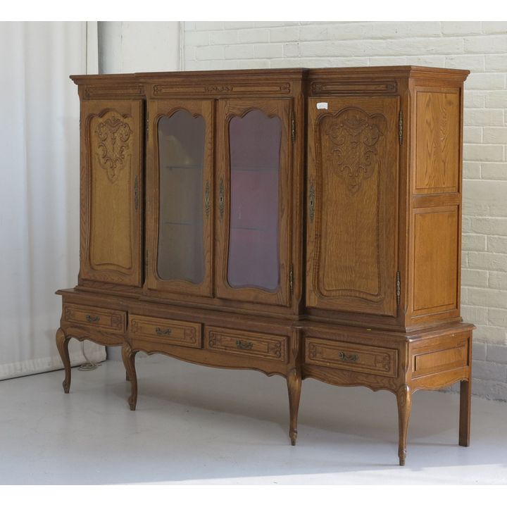 BELGIAN OAK DISPLAY CABINET