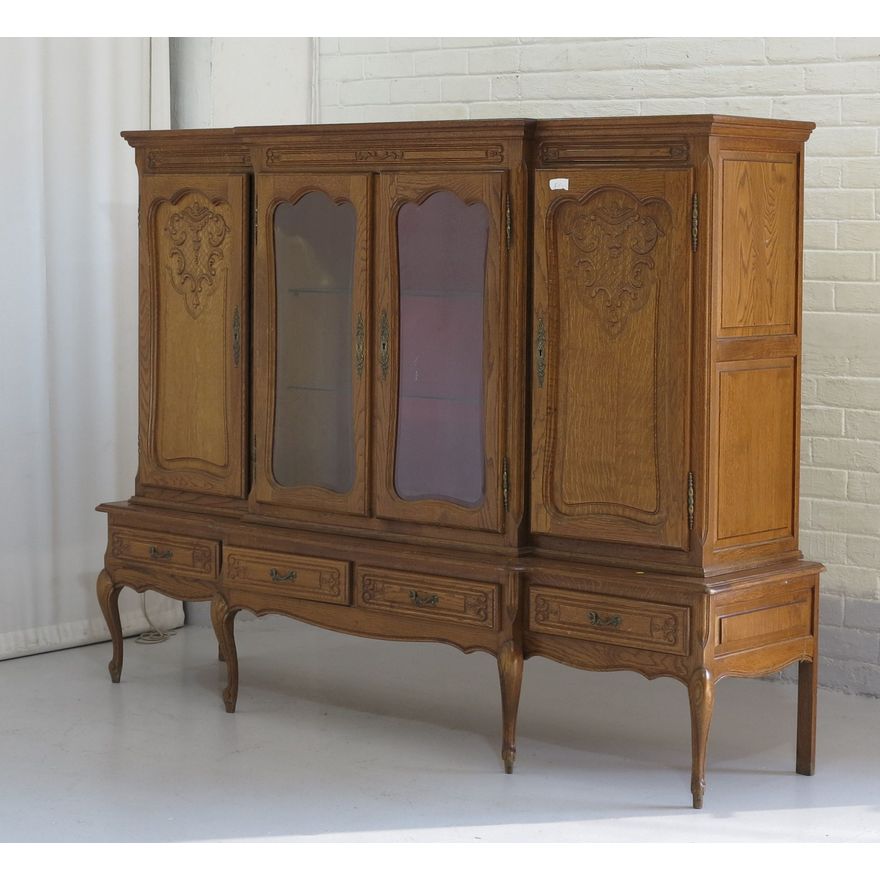 BELGIAN OAK DISPLAY CABINET