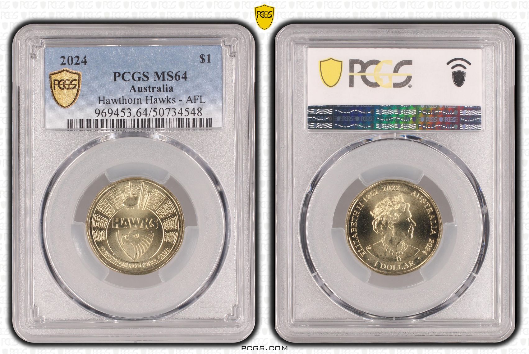 Hawthorn Hawks - AFL , One Dollar, 2024, PCGS MS64