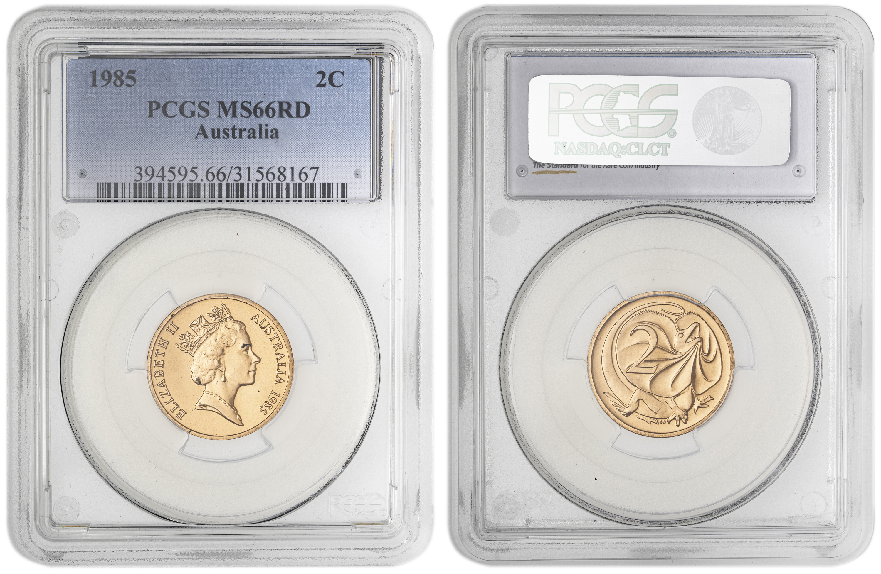 Two Cent, 1985, PCGS MS66RD