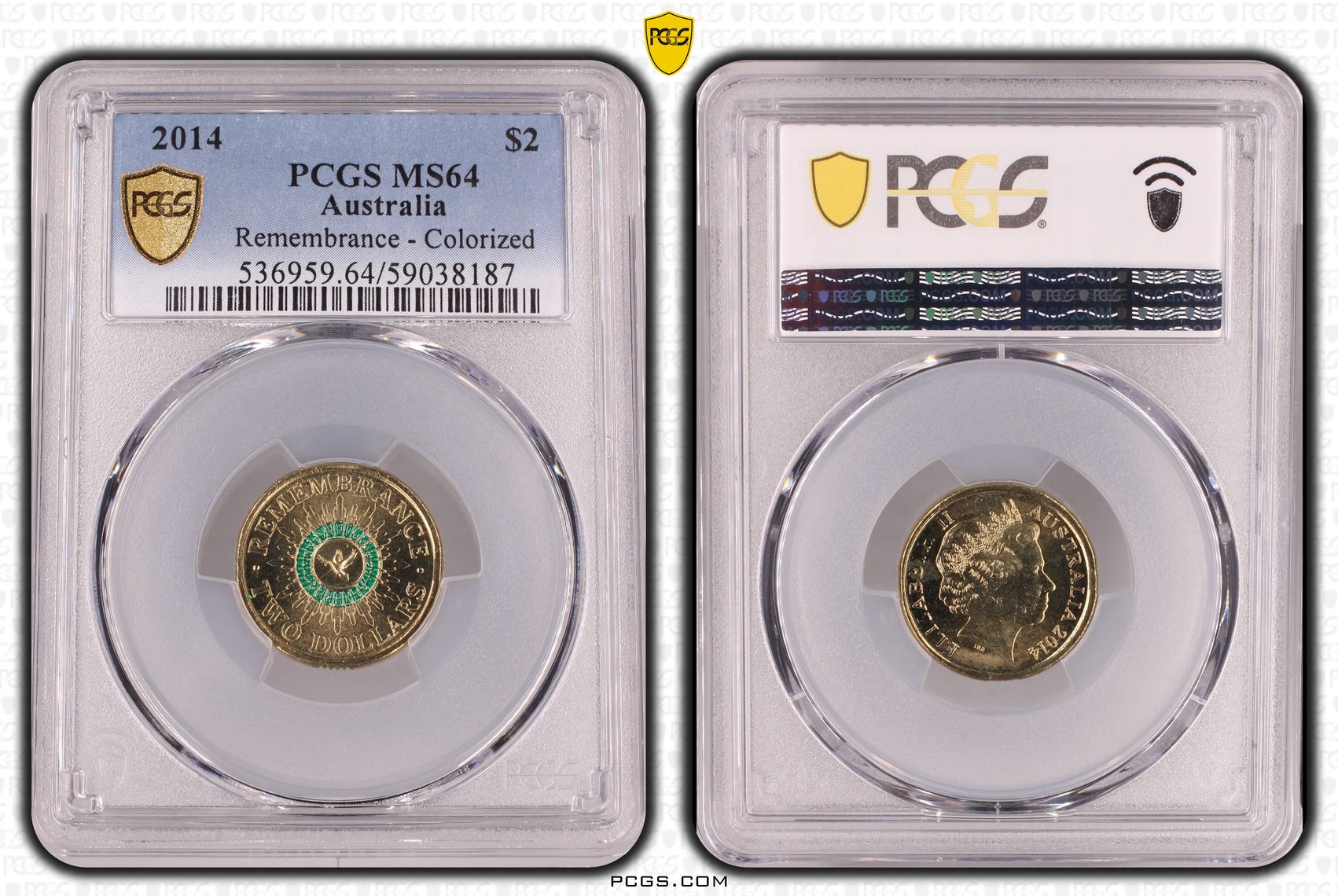 Remembrance - Colorized, Two Dollar, 2014, PCGS MS64