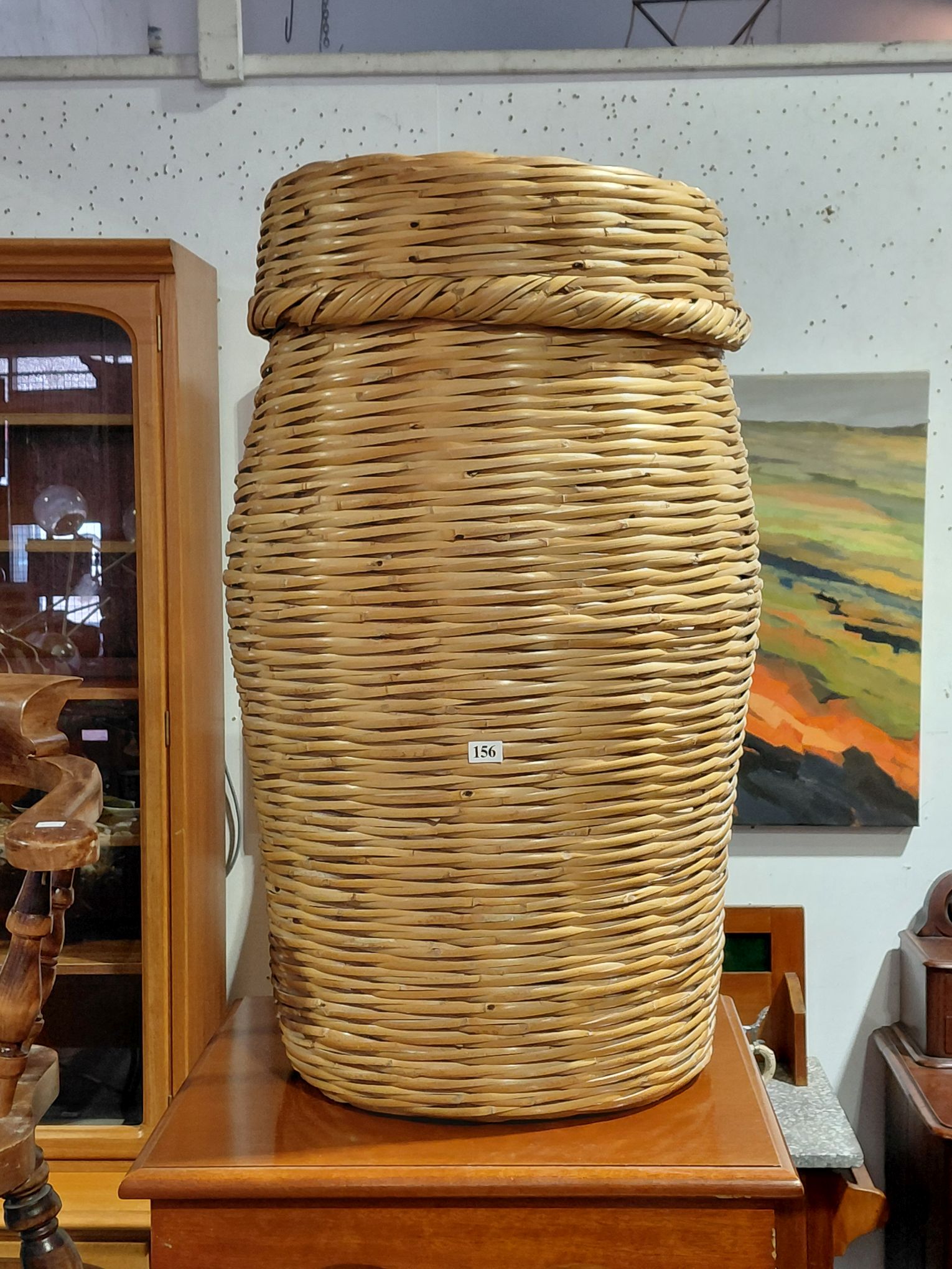 156 · VINTAGE CANE BASKET